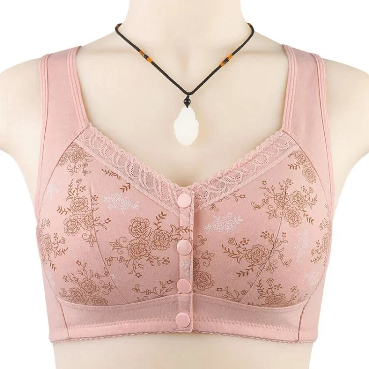 2024 New Anti Sagging Front Open Cooling Cotton Bra