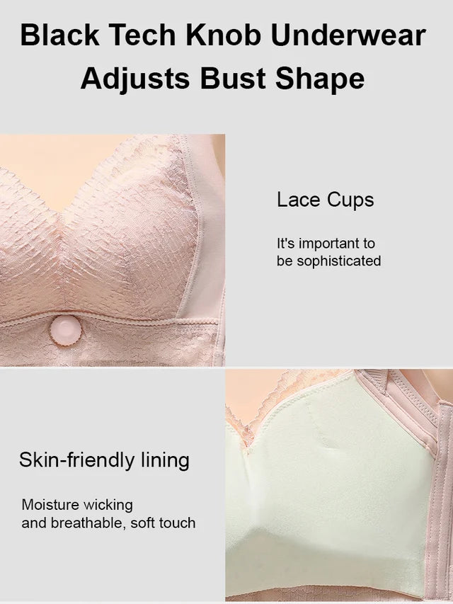 Save the outward expansion" high-tech button-rotating adjustable push-up bra