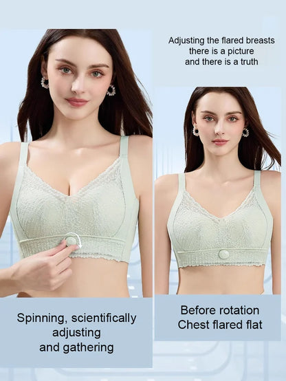 Save the outward expansion" high-tech button-rotating adjustable push-up bra