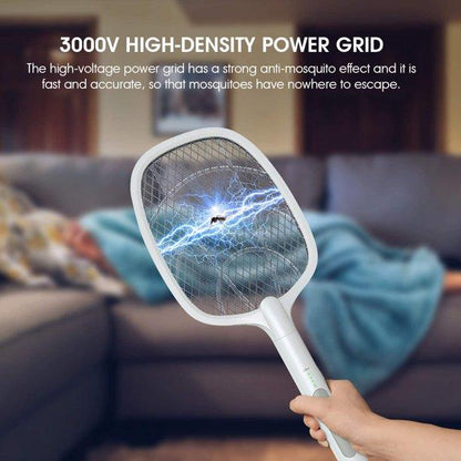 Mosquito Racket 2-In-1 Dual Mode Rechargeable Bat,Zapper With Stand By Piramal I UV Light I Insect Killer & Fly Swatter I 1200 MAh Li-Ion Battery,ISO Certified, 6 Month Warranty