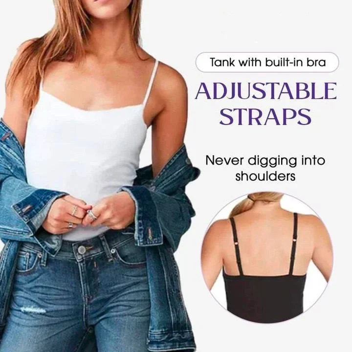 Cami Bra – Women’s Camisole With Built In Padded Bra Vest