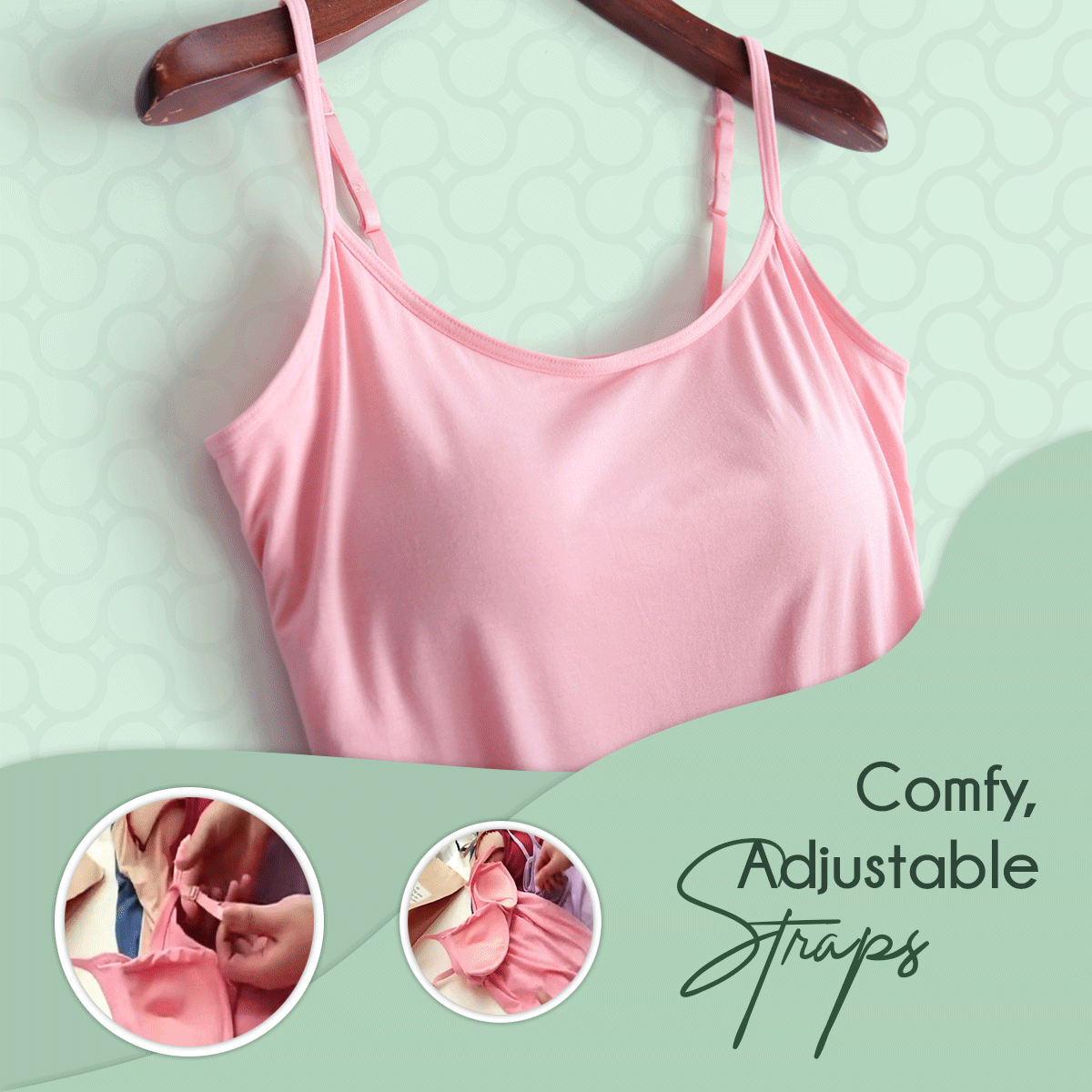 Cami Bra – Women’s Camisole With Built In Padded Bra Vest