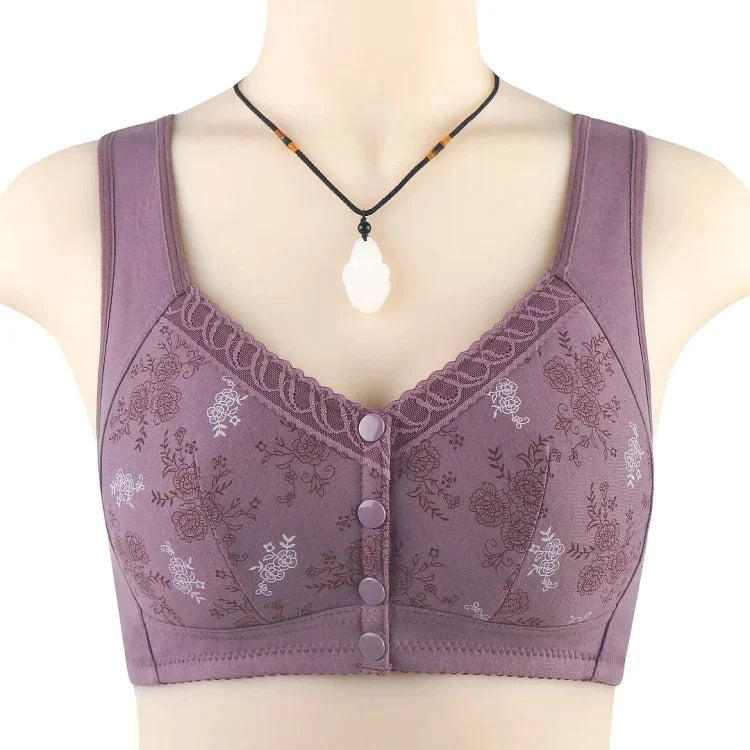 2024 New Anti Sagging Front Open Cooling Cotton Bra