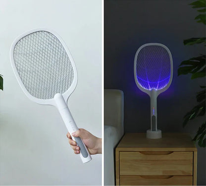 Mosquito Racket 2-In-1 Dual Mode Rechargeable Bat,Zapper With Stand By Piramal I UV Light I Insect Killer & Fly Swatter I 1200 MAh Li-Ion Battery,ISO Certified, 6 Month Warranty
