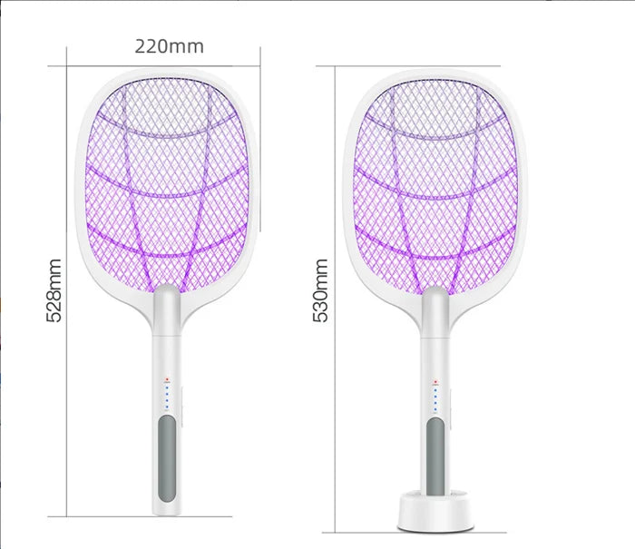 Mosquito Racket 2-In-1 Dual Mode Rechargeable Bat,Zapper With Stand By Piramal I UV Light I Insect Killer & Fly Swatter I 1200 MAh Li-Ion Battery,ISO Certified, 6 Month Warranty