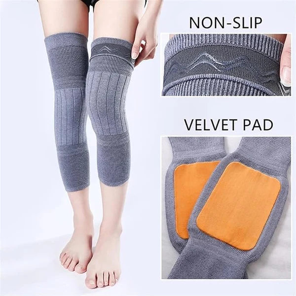 2pcs Cashmere Leg Warmer Thick Warm Wool Kneepad for Women Men Old People