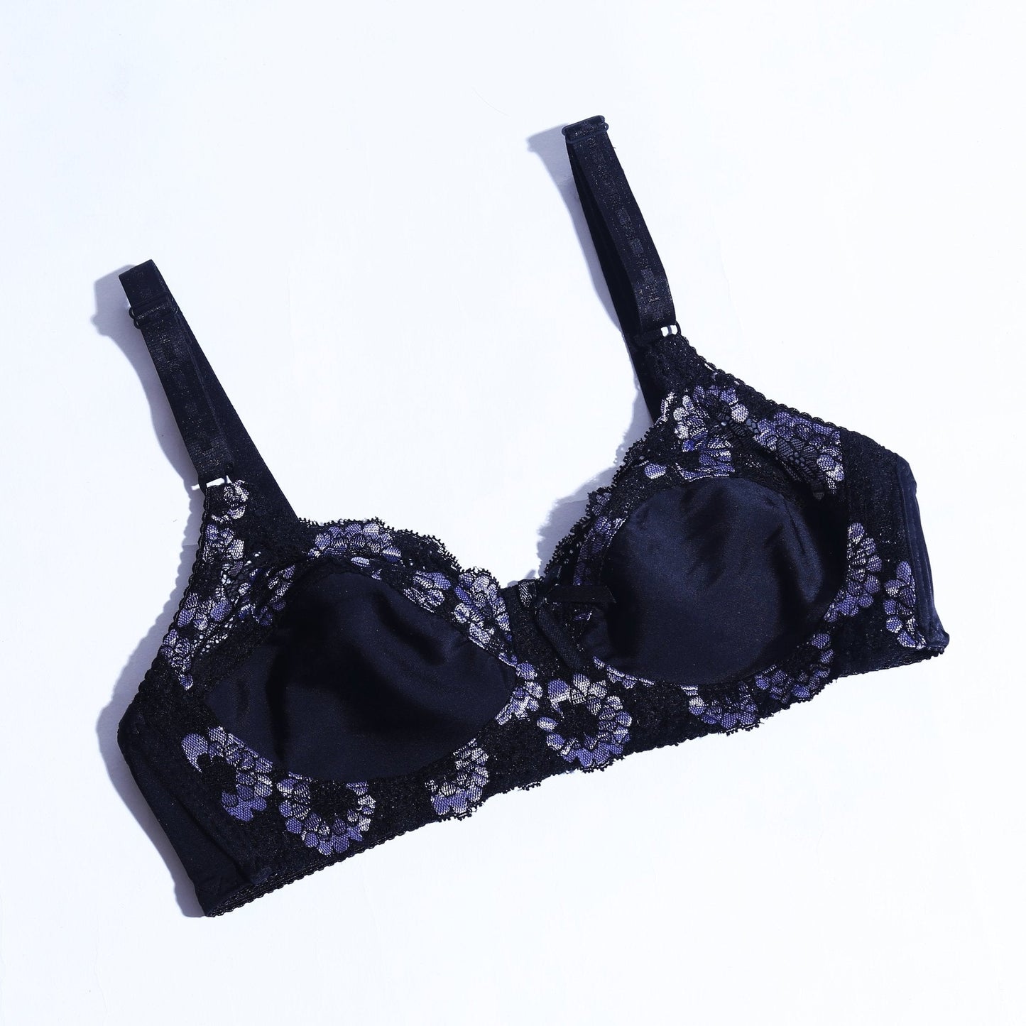 FLORAL COTTON NET BRA