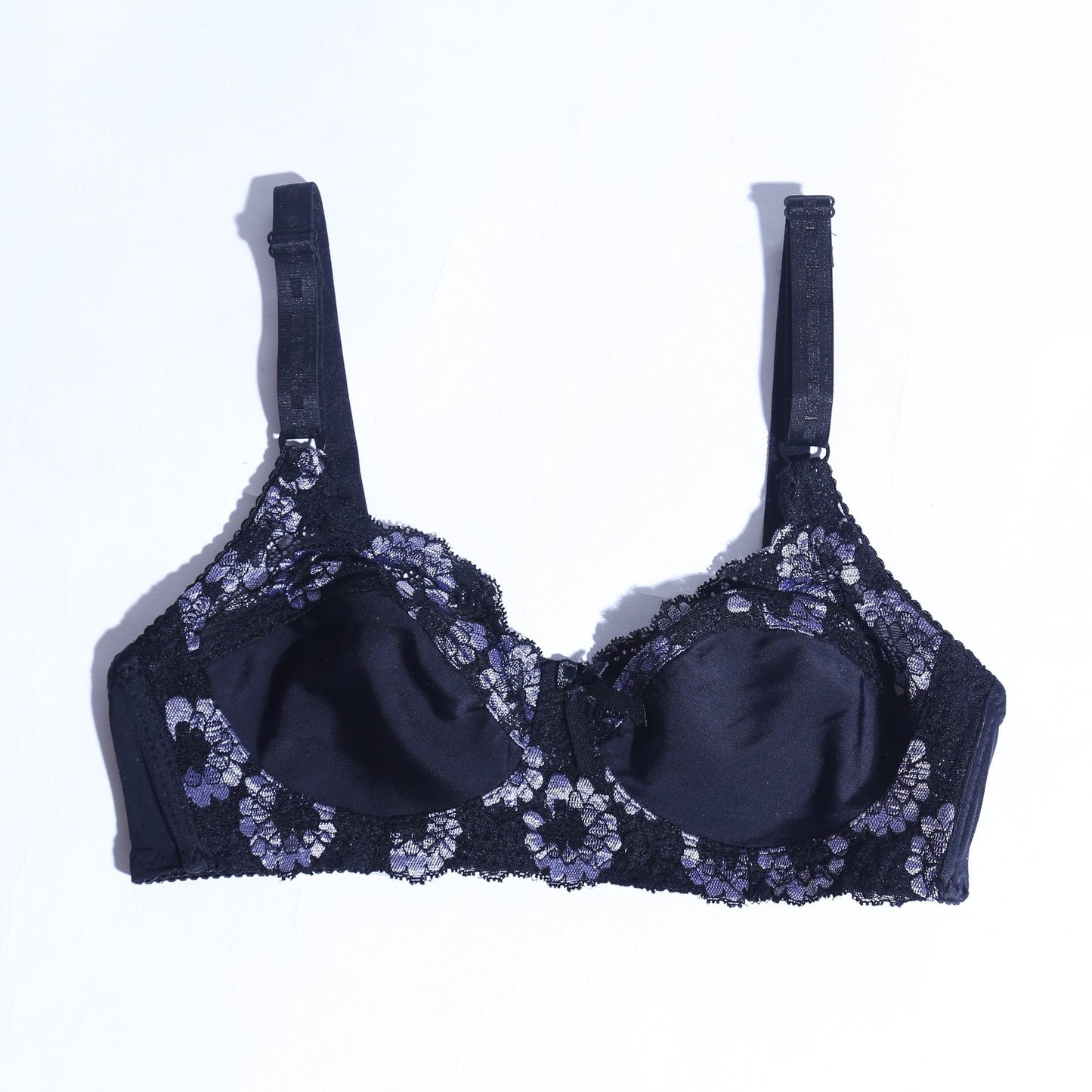 FLORAL COTTON NET BRA