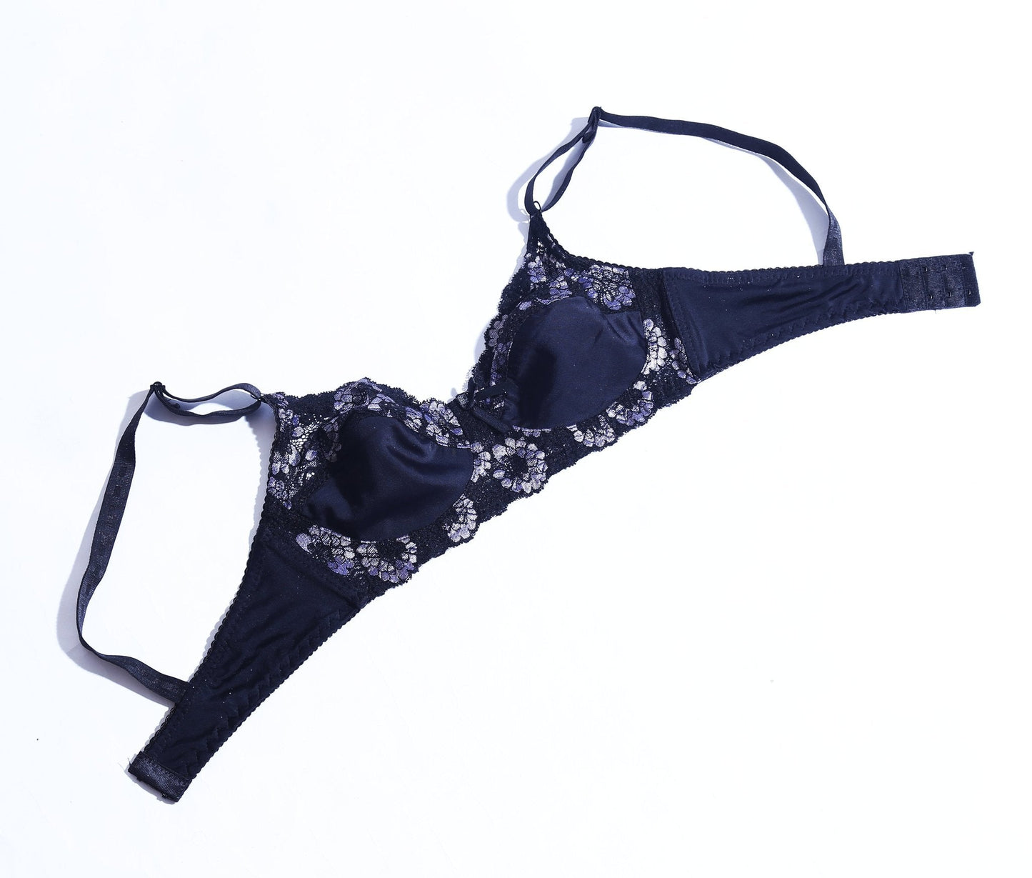 FLORAL COTTON NET BRA