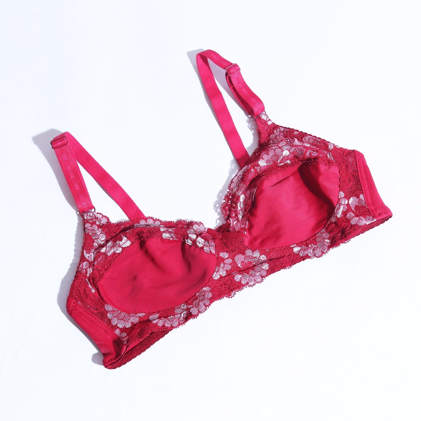 FLORAL COTTON NET BRA