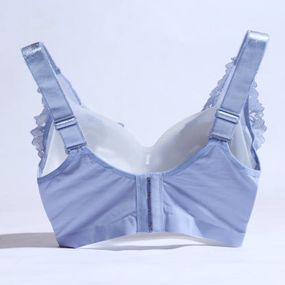 FLORAL COTTON NET BRA WITH PENDANT