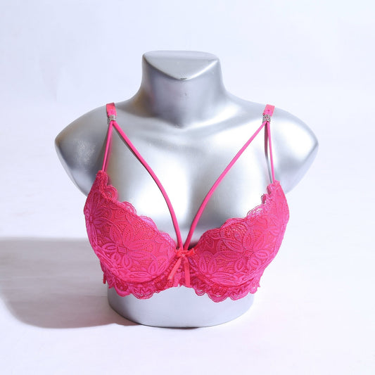 WOMEN LACE G-STRING PADDED BRA