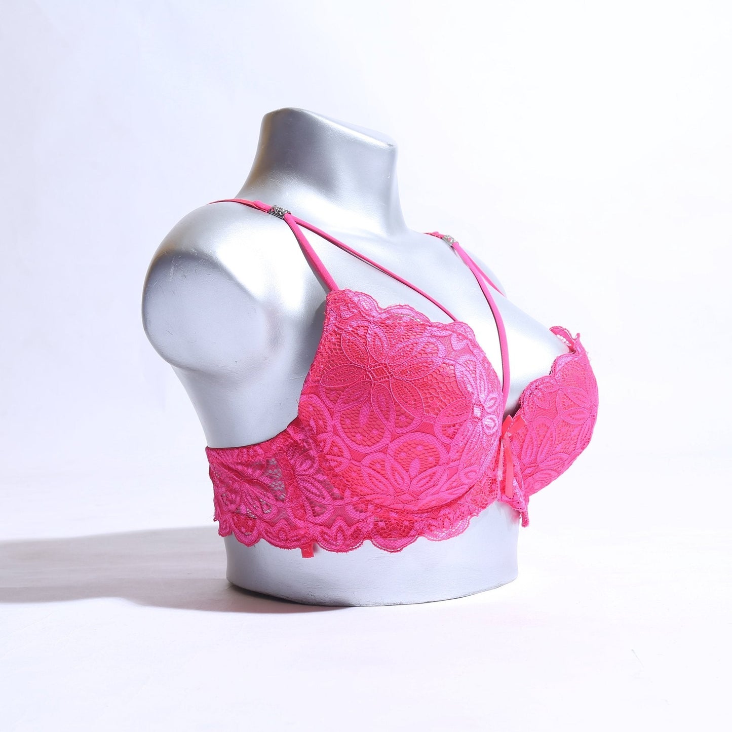 WOMEN LACE G-STRING PADDED BRA