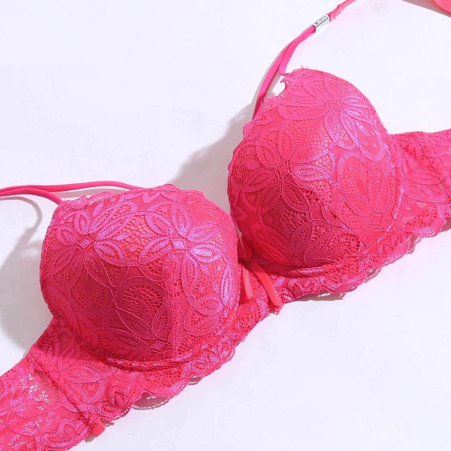 WOMEN LACE G-STRING PADDED BRA