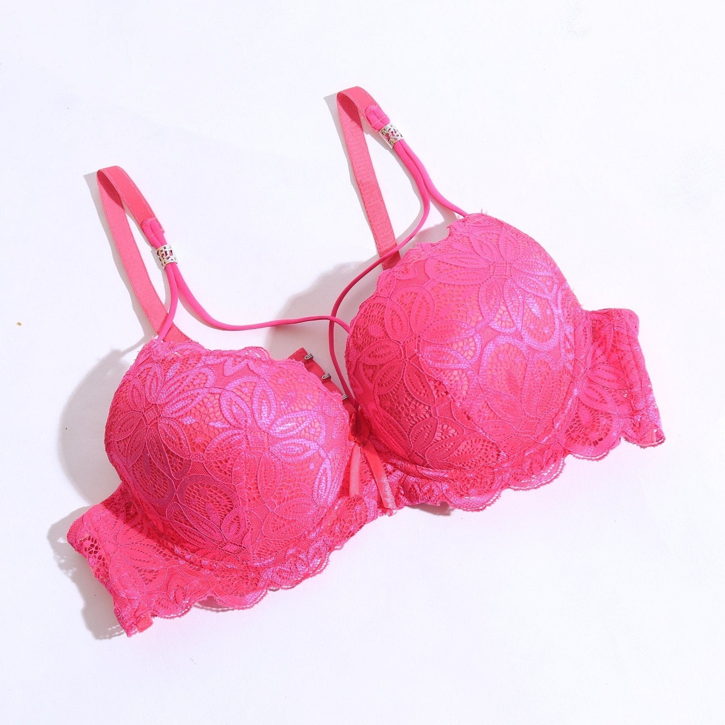 WOMEN LACE G-STRING PADDED BRA