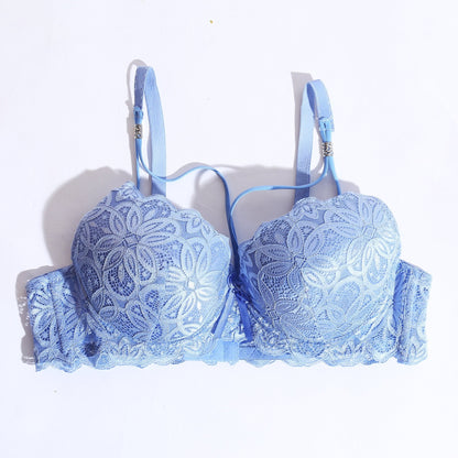 WOMEN LACE G-STRING PADDED BRA