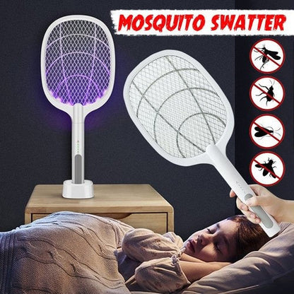 Mosquito Racket 2-In-1 Dual Mode Rechargeable Bat,Zapper With Stand By Piramal I UV Light I Insect Killer & Fly Swatter I 1200 MAh Li-Ion Battery,ISO Certified, 6 Month Warranty