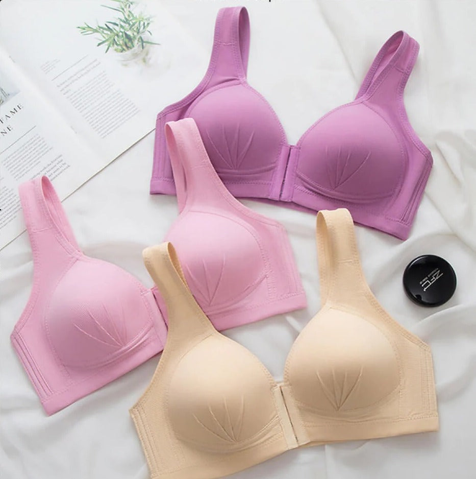 Soft Front Open Thin Padded Wireless Bra