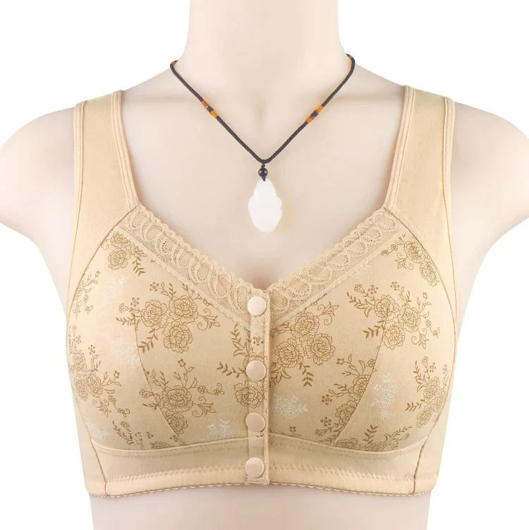 2024 New Anti Sagging Front Open Cooling Cotton Bra