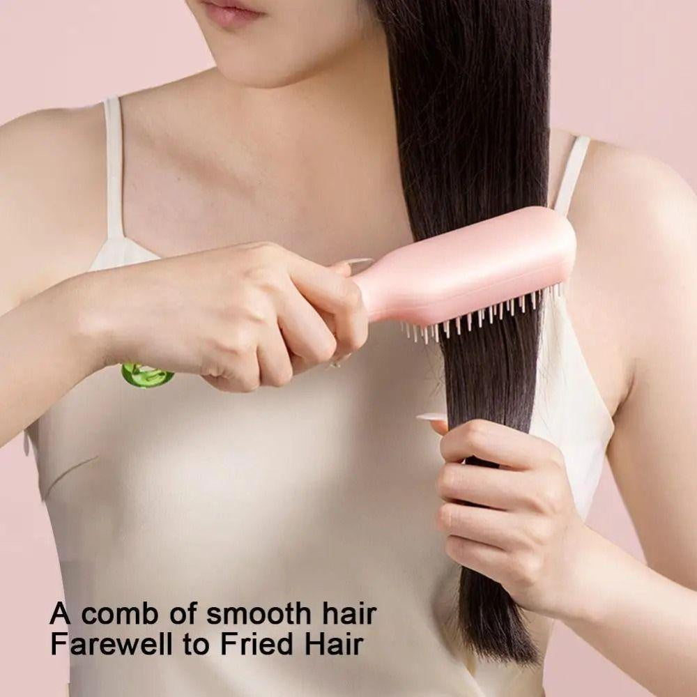 Easy Clean Volumizing Retractable Anti-static Hair Brush, Massager Comb, Self-cleaning, Hairdressing