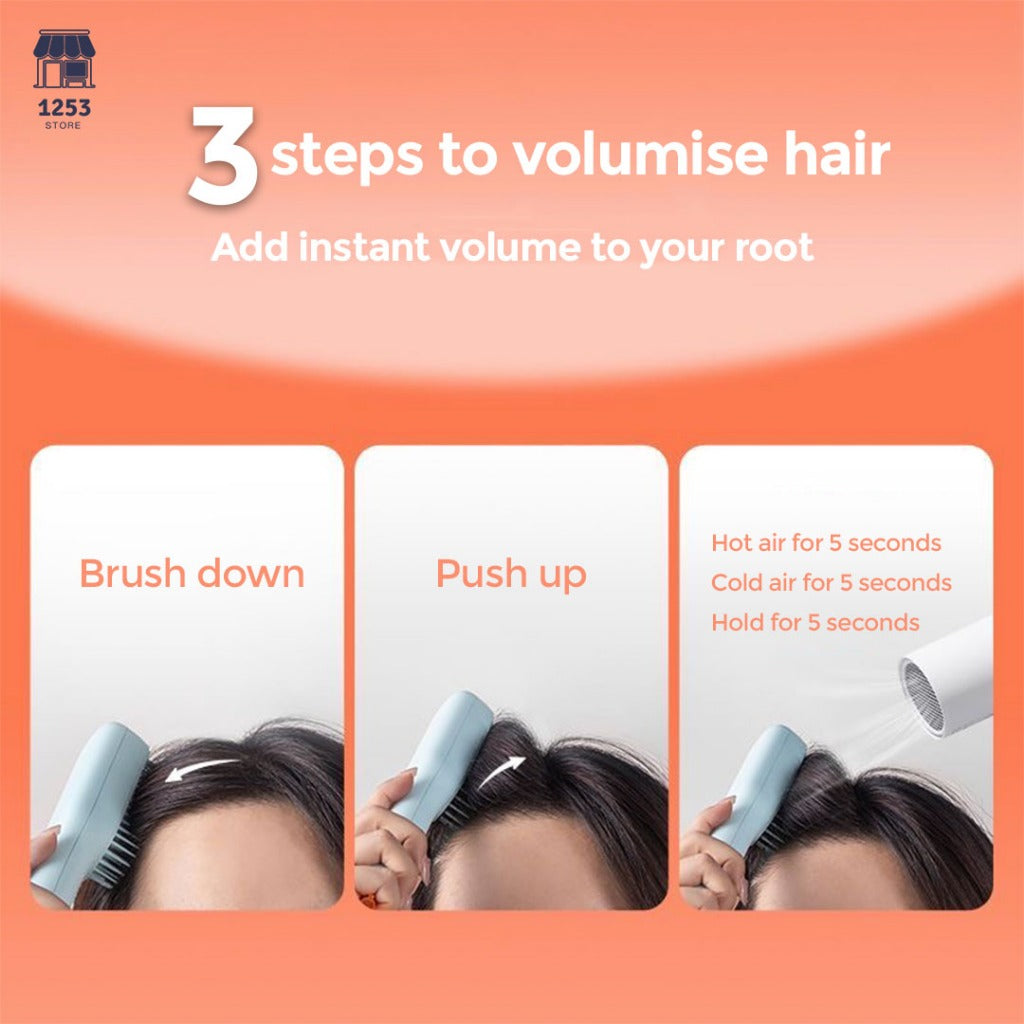 Easy Clean Volumizing Retractable Anti-static Hair Brush, Massager Comb, Self-cleaning, Hairdressing